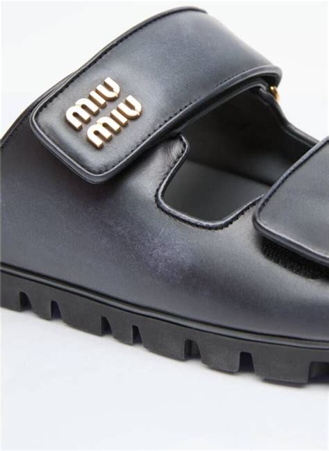 miu miu sliders|miu michu shoes.